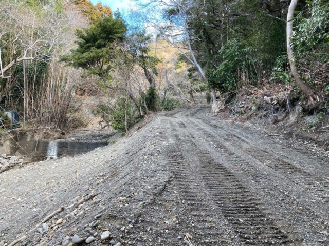 日本平RW2号柱災害復旧_作業道路